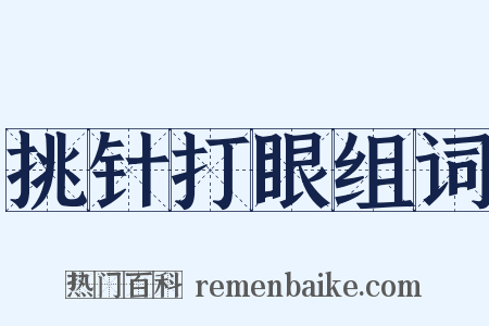 挑针打眼组词是什么意思的图片